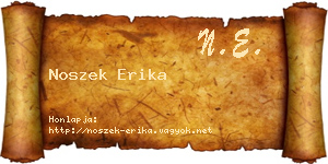 Noszek Erika névjegykártya